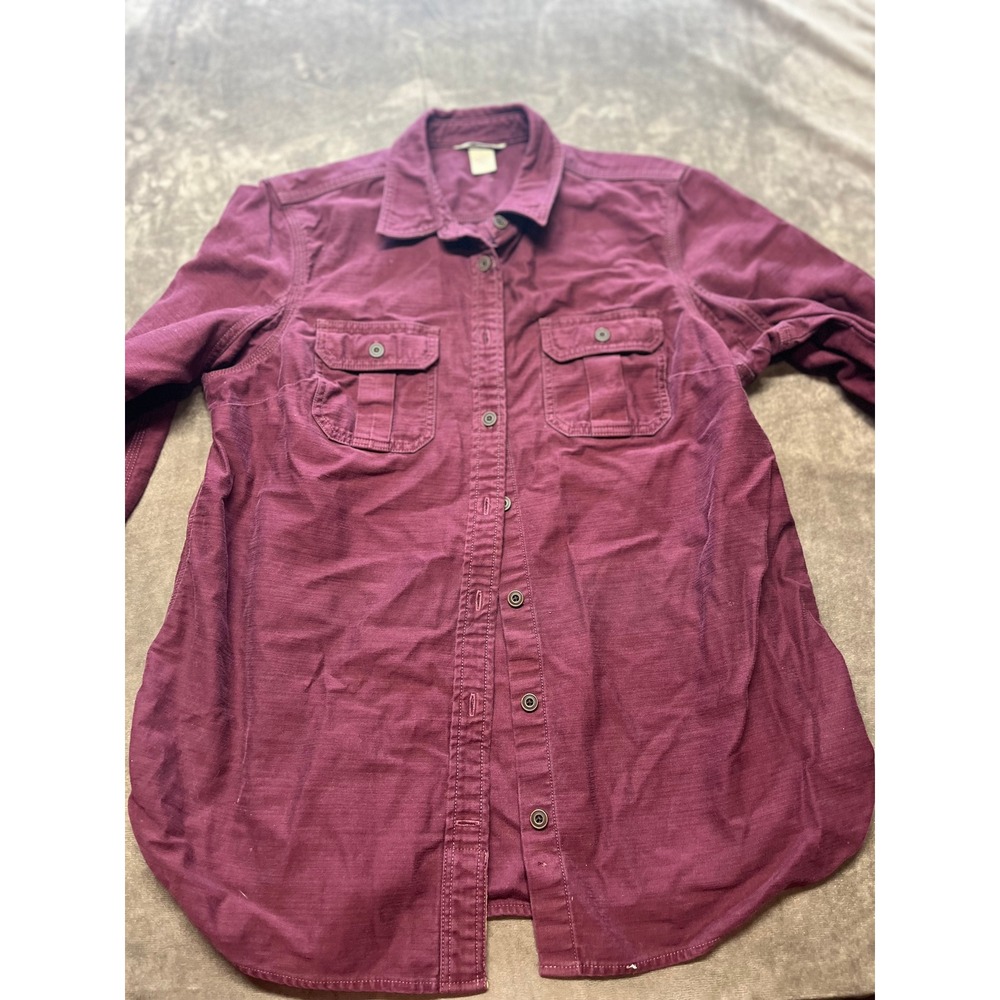 Men's Burgundy Button-Up Shirt